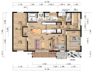 オカケンホーム規格住宅平面図