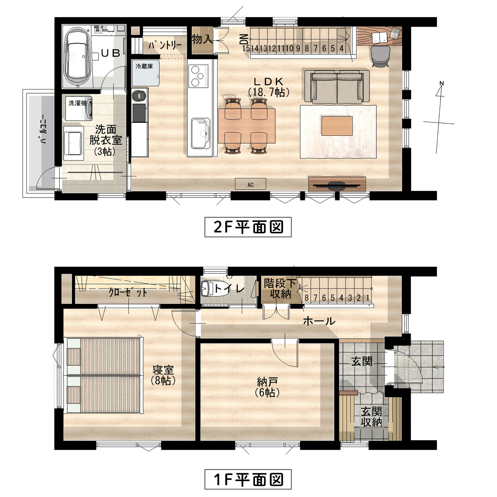 1階・2階平面図